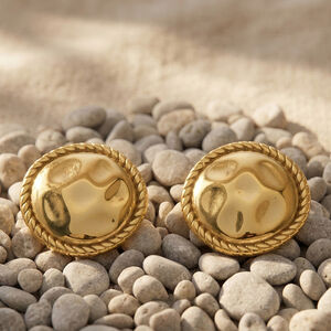 Simple Thread Stainless Steel Waterproof Gold Color Women's Stud Earrings h5 Picture4