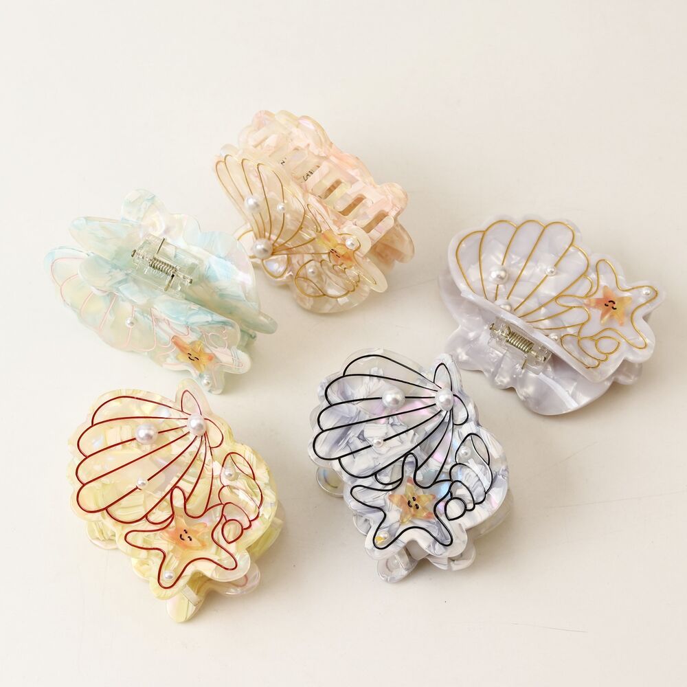 Romantic Series Cute Shell Acetate Women's Hair Claws Picture4