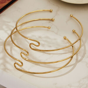 Minimalist Daily Lines Stainless Steel Gold Color Women's Chokers h5 Picture4