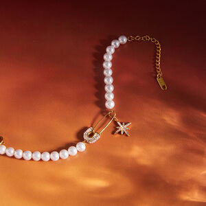 Classic Pearl Beads Star Stainless Steel Waterproof Gold Color Women's Beaded Bracelets h5 Picture4