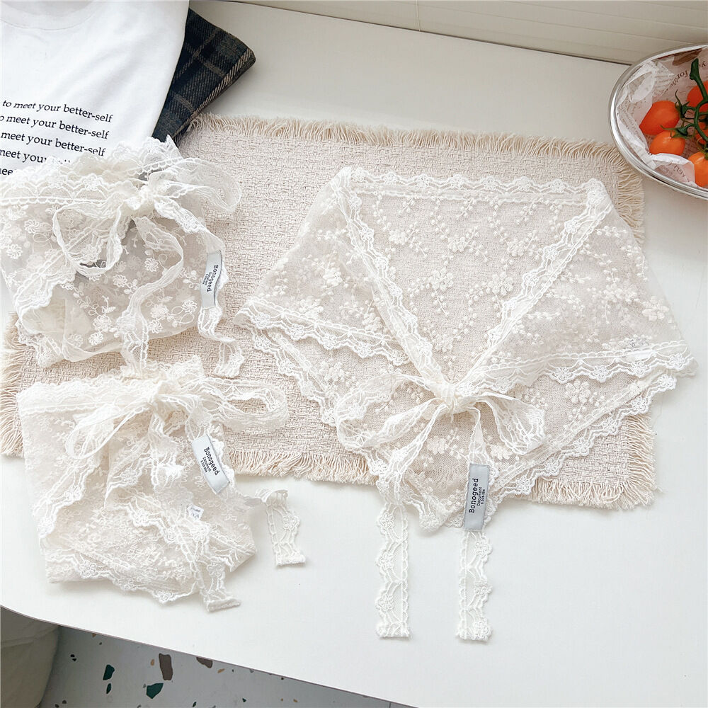 Wunderschöne Sommerschals für Damen mit Blumenmuster und Spitze h5 Bild4