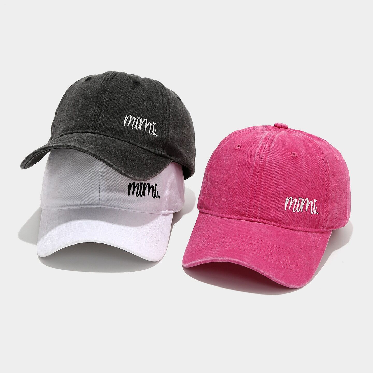 Simple Letter Embroidery Fabric Women's Baseball Cap