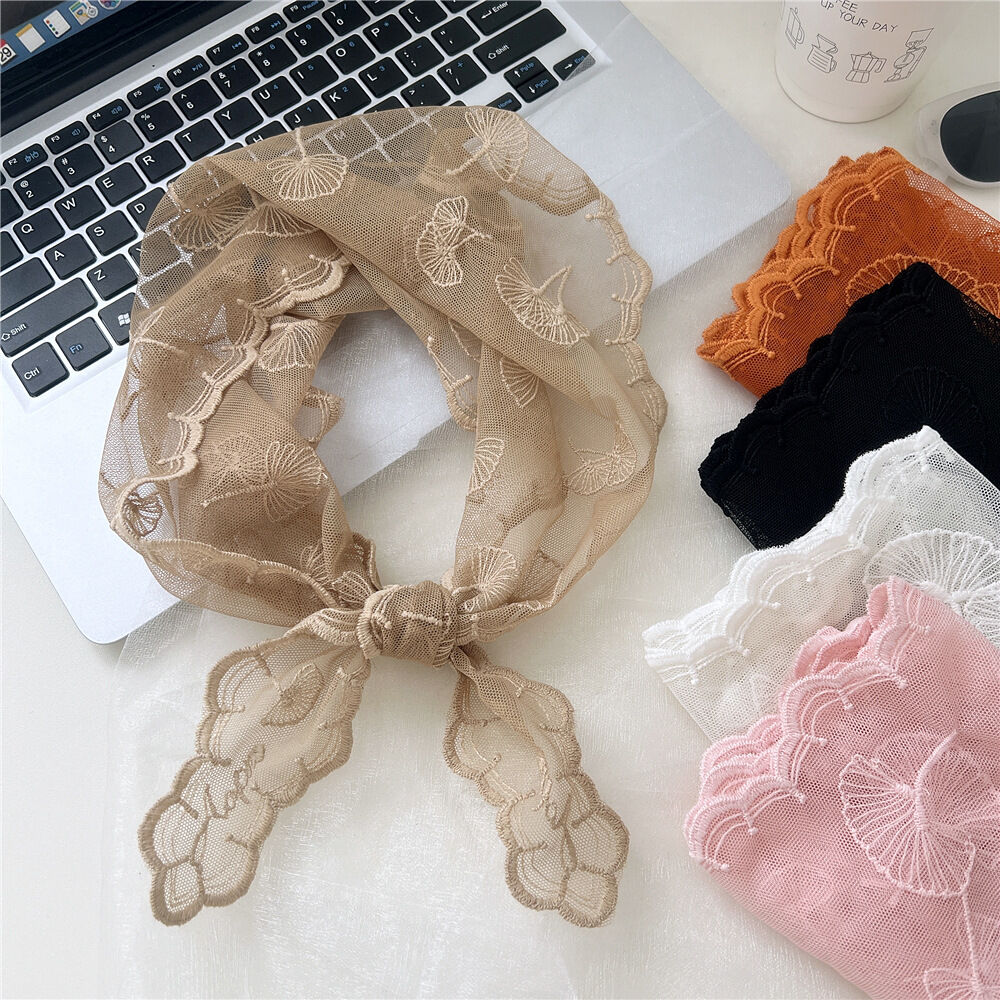 Schickes Sommer-Bandana mit Blattspitze für Damen h5Bild2