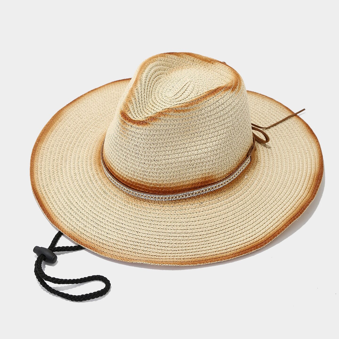 Vacation Crystal Mixed Color Women's Straw Hats Picture3