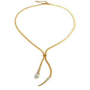 Luxurious Series Retro Animal Stainless Steel Waterproof Zircon Women's Beaded Necklaces h5 Picture5