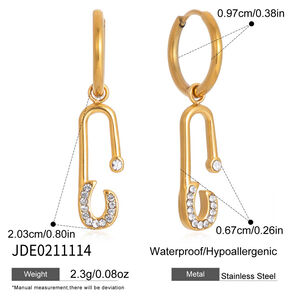 Sets aus unregelmäßig geformten, wasserdichten Halsketten aus Edelstahl in Goldfarbe mit Strasssteinen für Damen h5