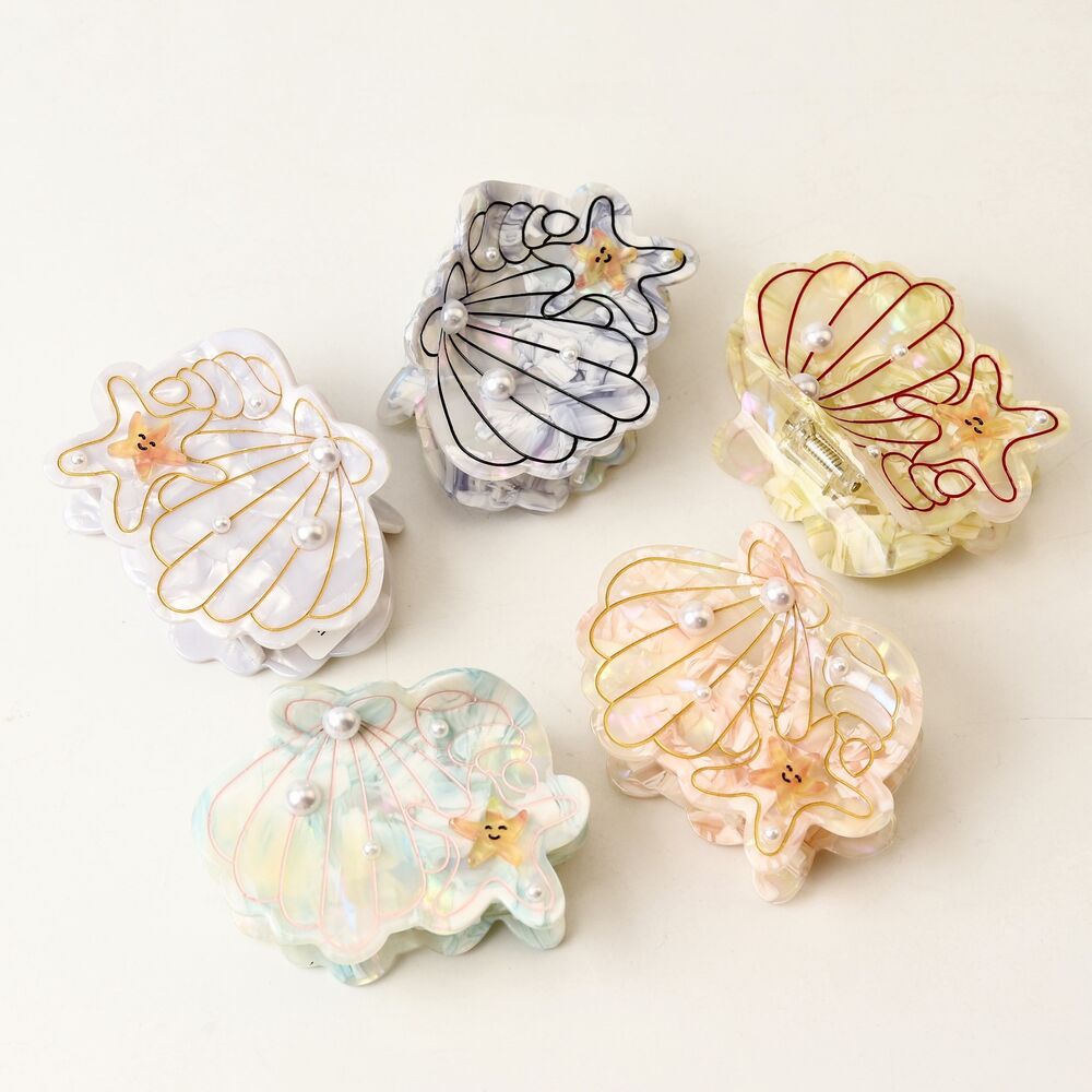 Romantic Series Cute Shell Acetate Women's Hair Claws Picture2