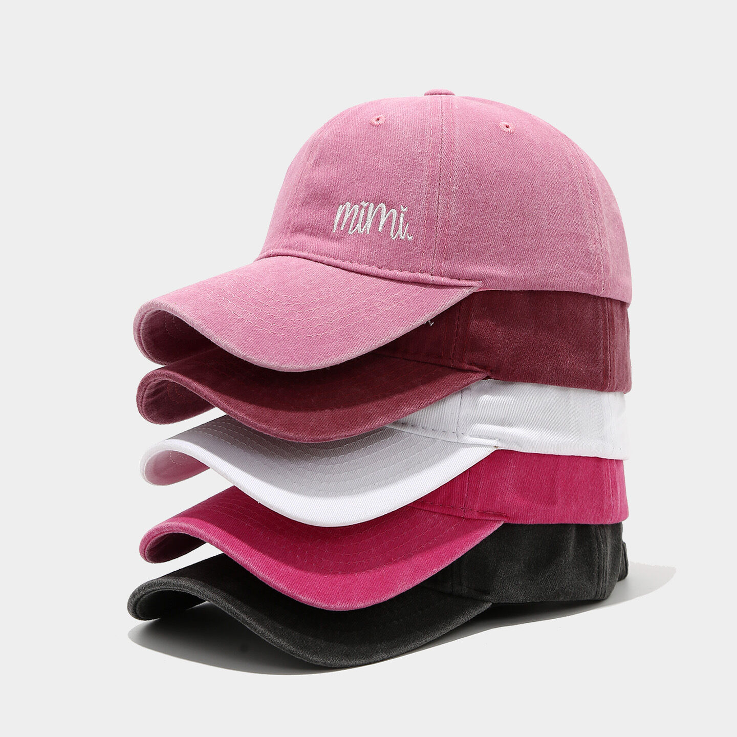 Simple Letter Embroidery Fabric Women's Baseball Cap 2