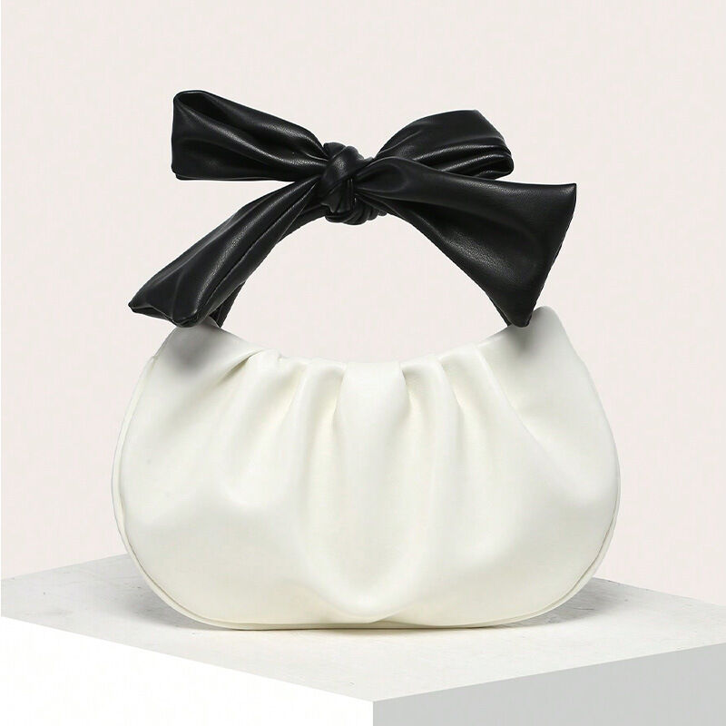 Pillow Bag Bow Knot Pu Women's Handbag h5