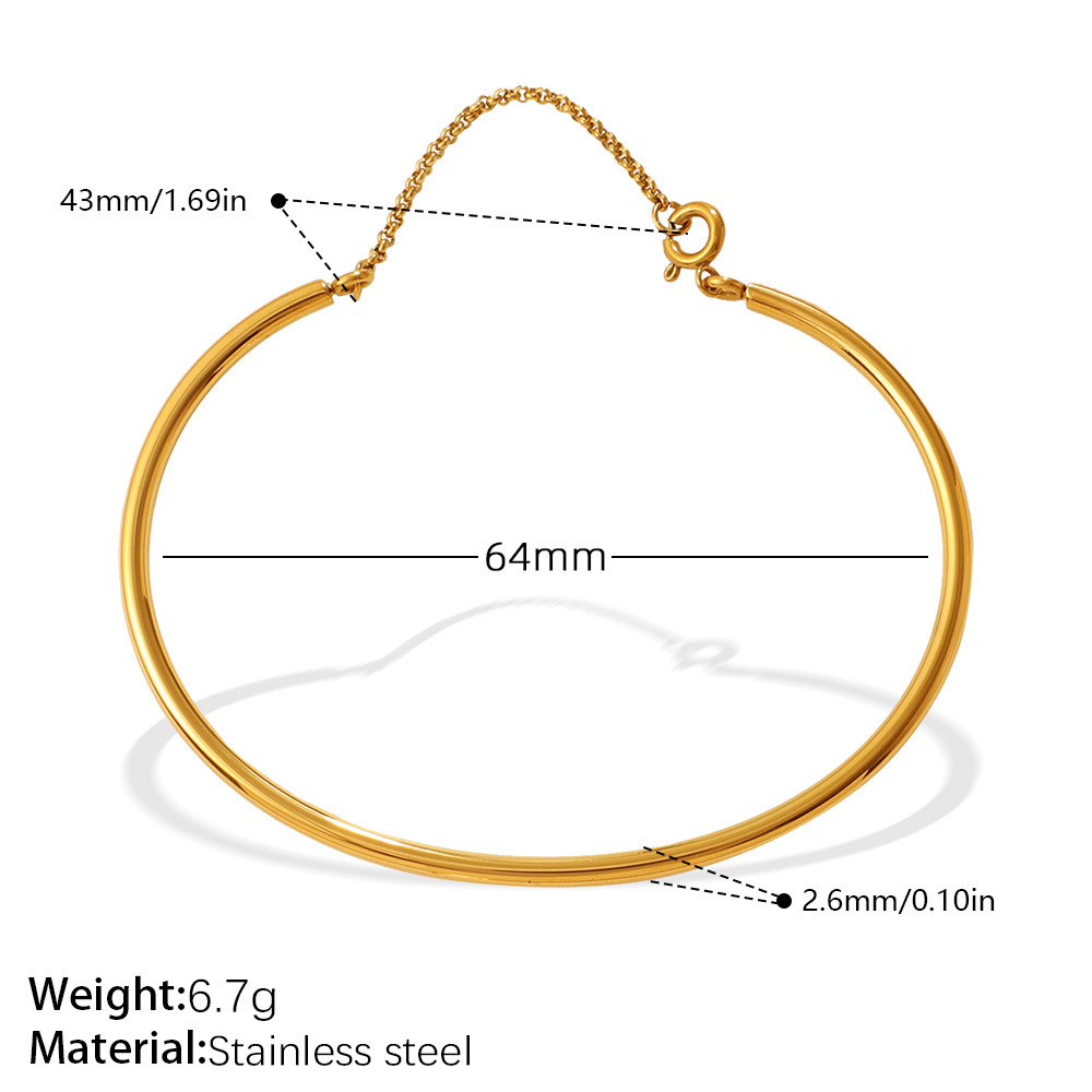 Simple Series Daily Geometric Shape Stainless Steel Waterproof Gold Color Women's Jewelry Sets Picture2