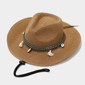 Bohemian Style Solid Color Women's Straw Hats h5 Picture3