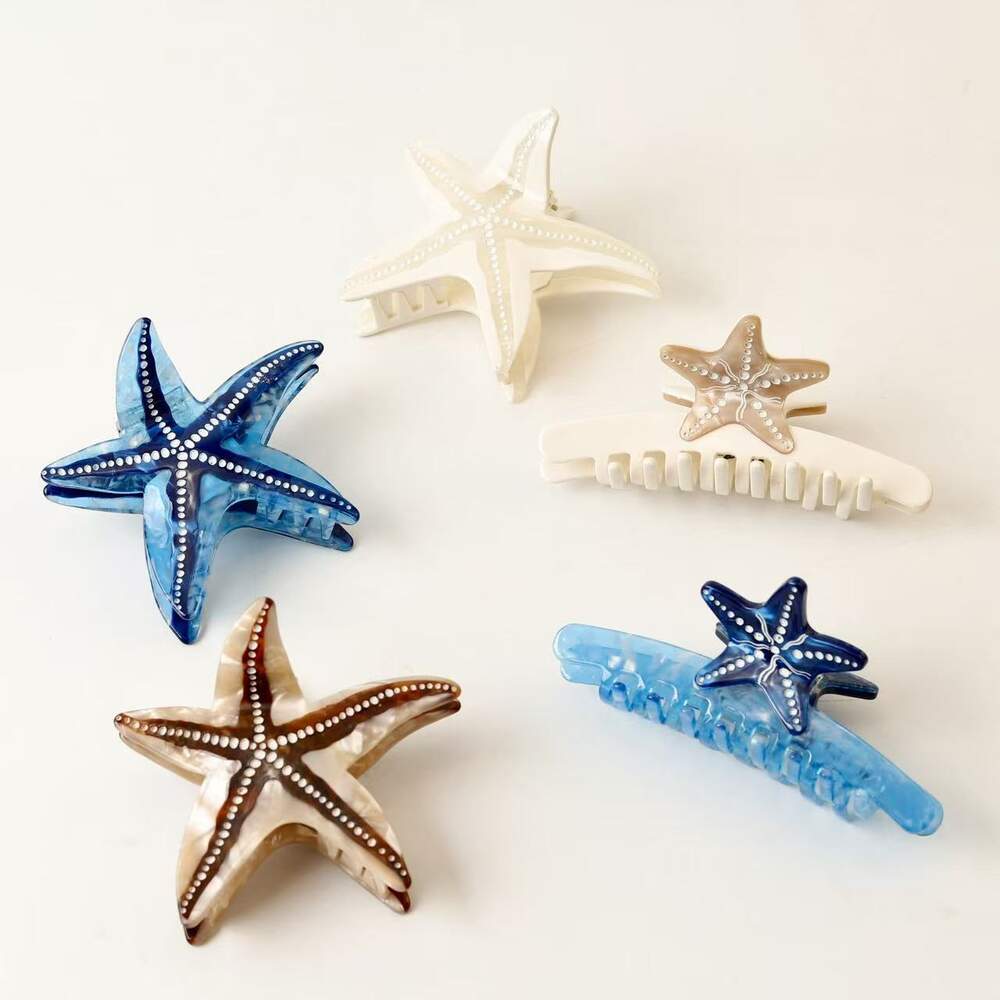 Romantic Series Casual Starfish Acetate Women's Hair Claws Picture2