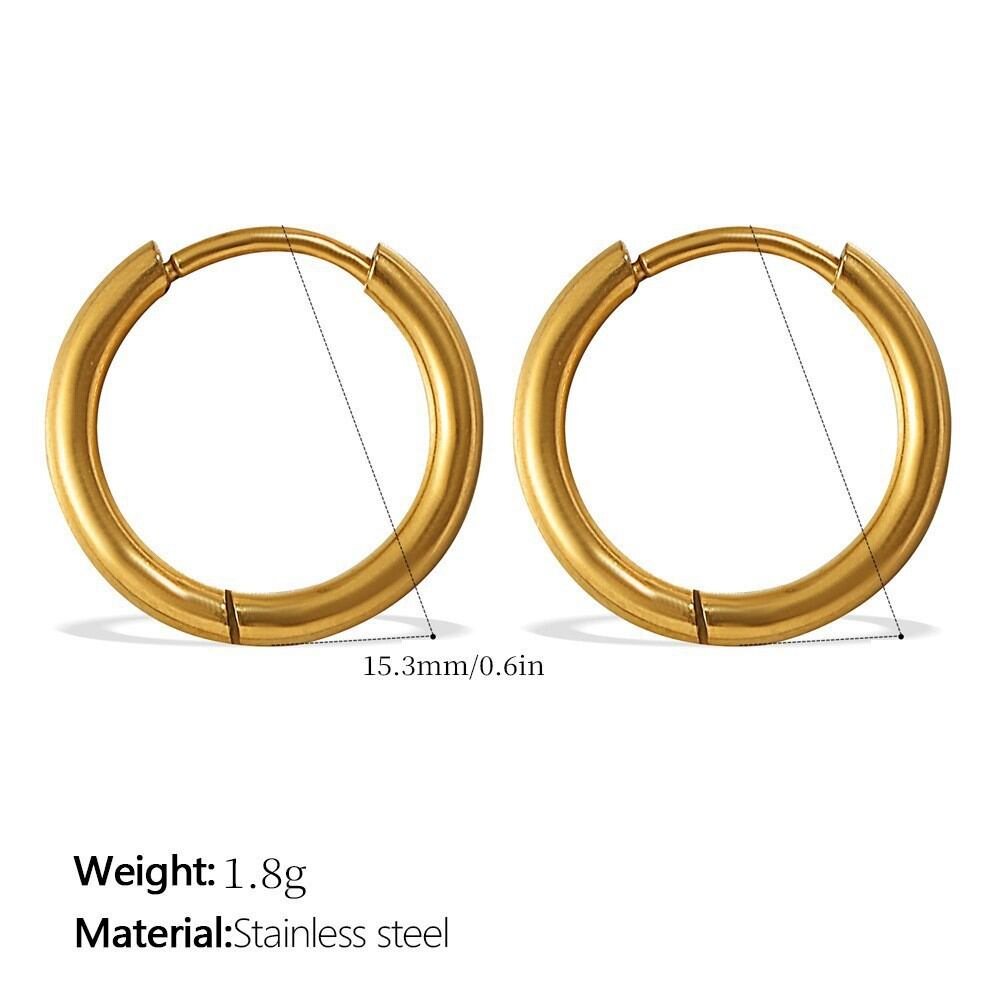 Simple Series Daily Fruit Stainless Steel Waterproof   Gold Color  Women's Drop Earrings 