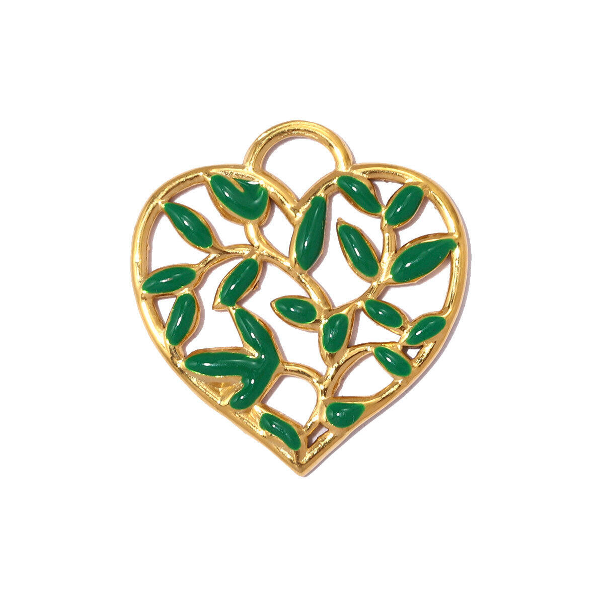 Romantic Series Diy Cross Leaf Butterfly Moon Stainless Steel Waterproof   Gold Color  Women's Pendants h5 Picture2