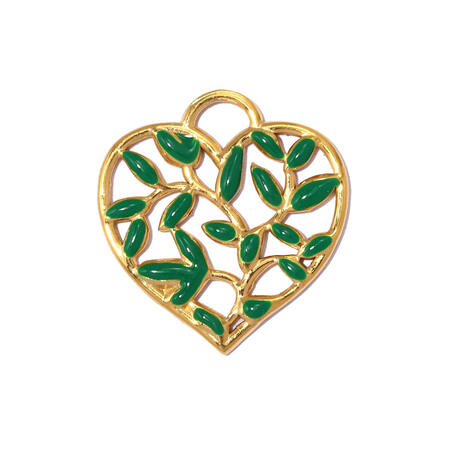 Ciondoli da donna della serie Romantica, fai da te, con croce, foglia, farfalla e luna, in acciaio inossidabile, impermeabili, colore oro. 2