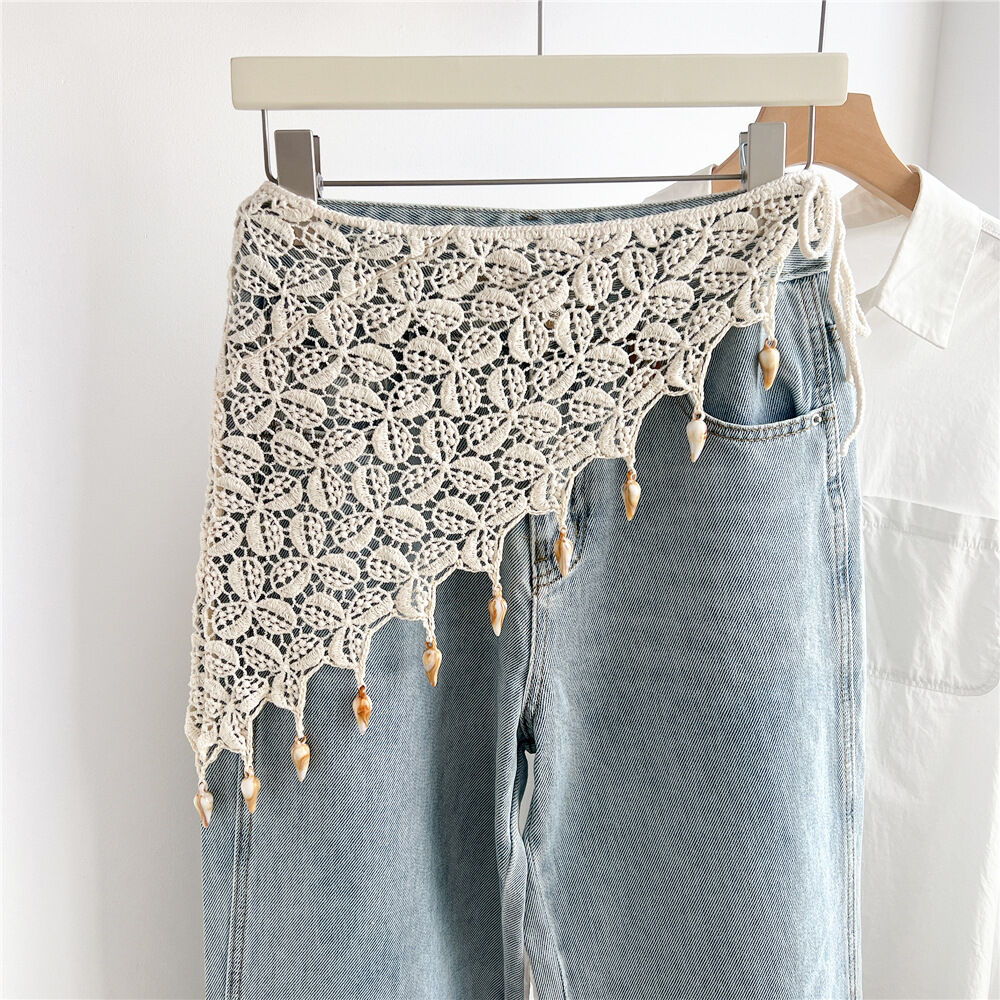 Bohemian Tassels Hollowed-Out Cotton Women's Summer Scarves