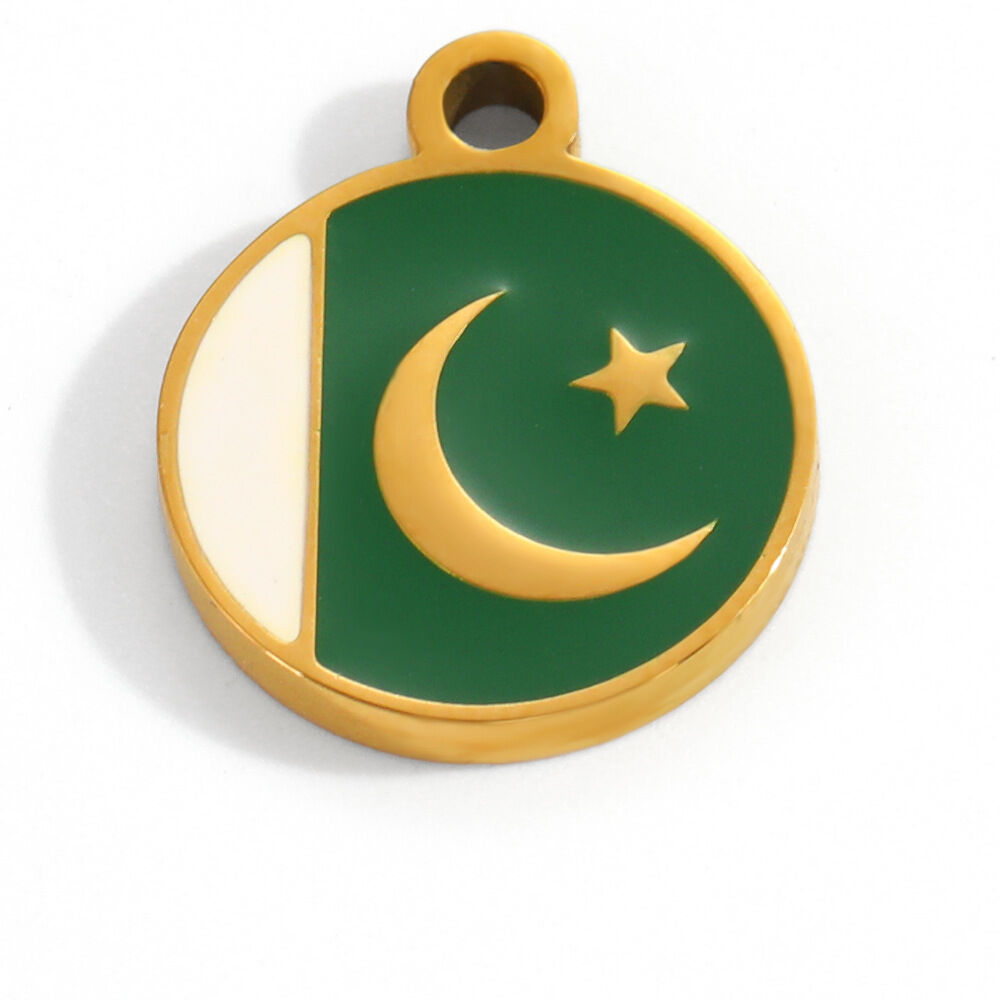 Simple Series Retro Mixed Color Circle Stainless Steel Waterproof Gold Color Women's Pendants h5 Picture5