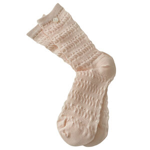 Thin Open - work Pure Cotton Bounce Casual Solid Color Mid-Calf Socks h5 Picture3