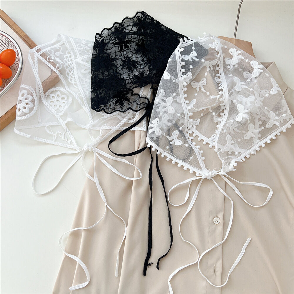 Romantic Series Elegant Solid Color Lace Women's Summer Scarves h5Picture3
