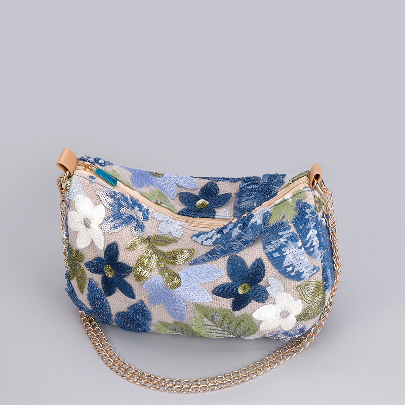 Flower luxury beaded embroidered Women's Shoulder Bags h5Picture2