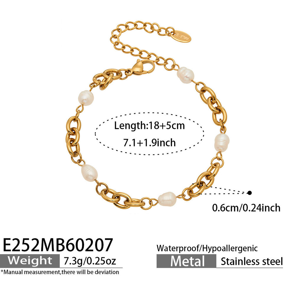 Cute Bear Chain Stainless Steel Gold Color Women's Charm Bracelets h5Picture2