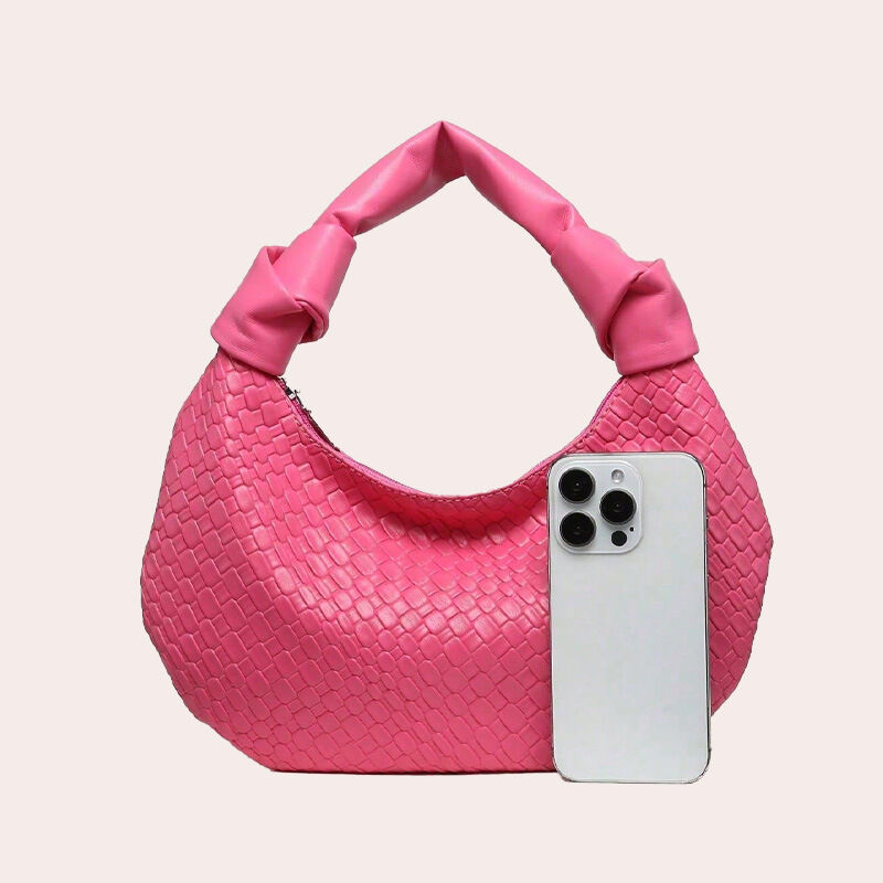 Parisian Chic Style Solid Color Pu Women's Half-moon Bag h5Picture4