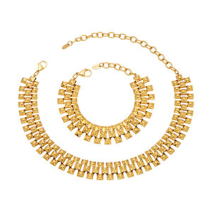Einfache Damen-Halskette aus Edelstahl in Goldfarbe h5 Bild6