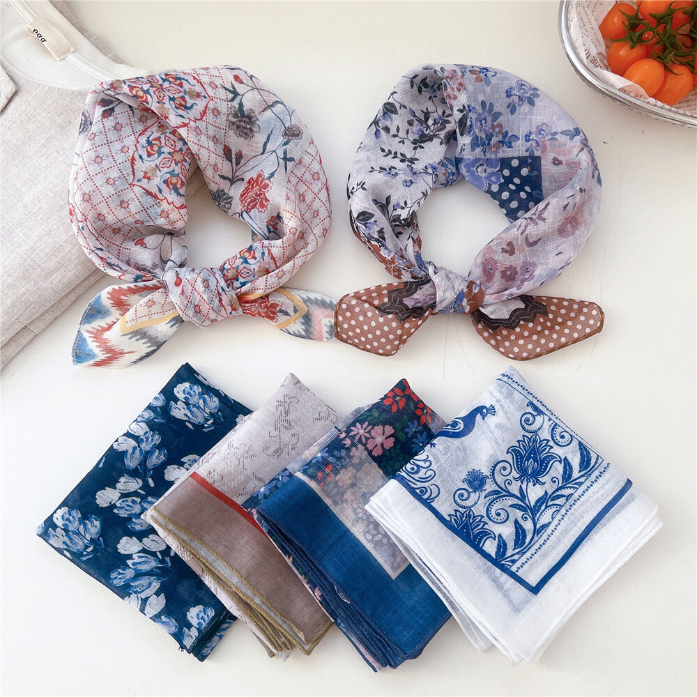 Retro Flower Cotton Women's Summer Scarves