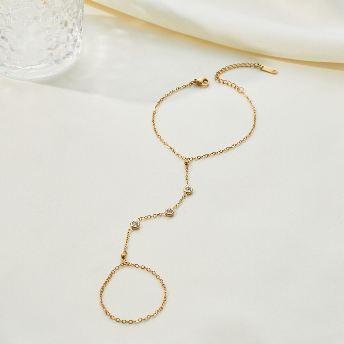 Simple Series Daily Irregular Shape Chain Stainless Steel Waterproof   Gold Color  Women's Chain Bracelets Picture3