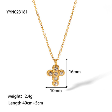 Simple Series Daily Cross Edelstahl Wasserdichte Damen-Ohrstecker