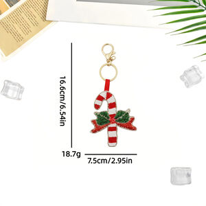 Luxurious Series Casual Bow Knot Cartoon Christmas Beads Plant Geometric Shape Resin Keychain h5