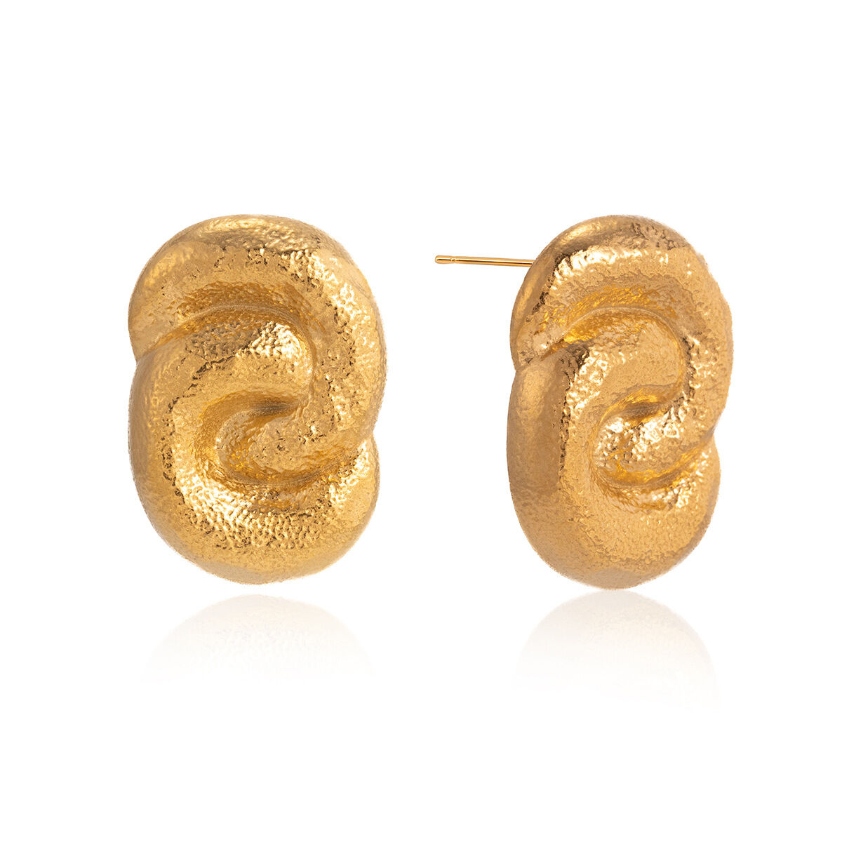Twist Stainless Steel Waterproof Gold Color Women's Stud Earrings Picture6