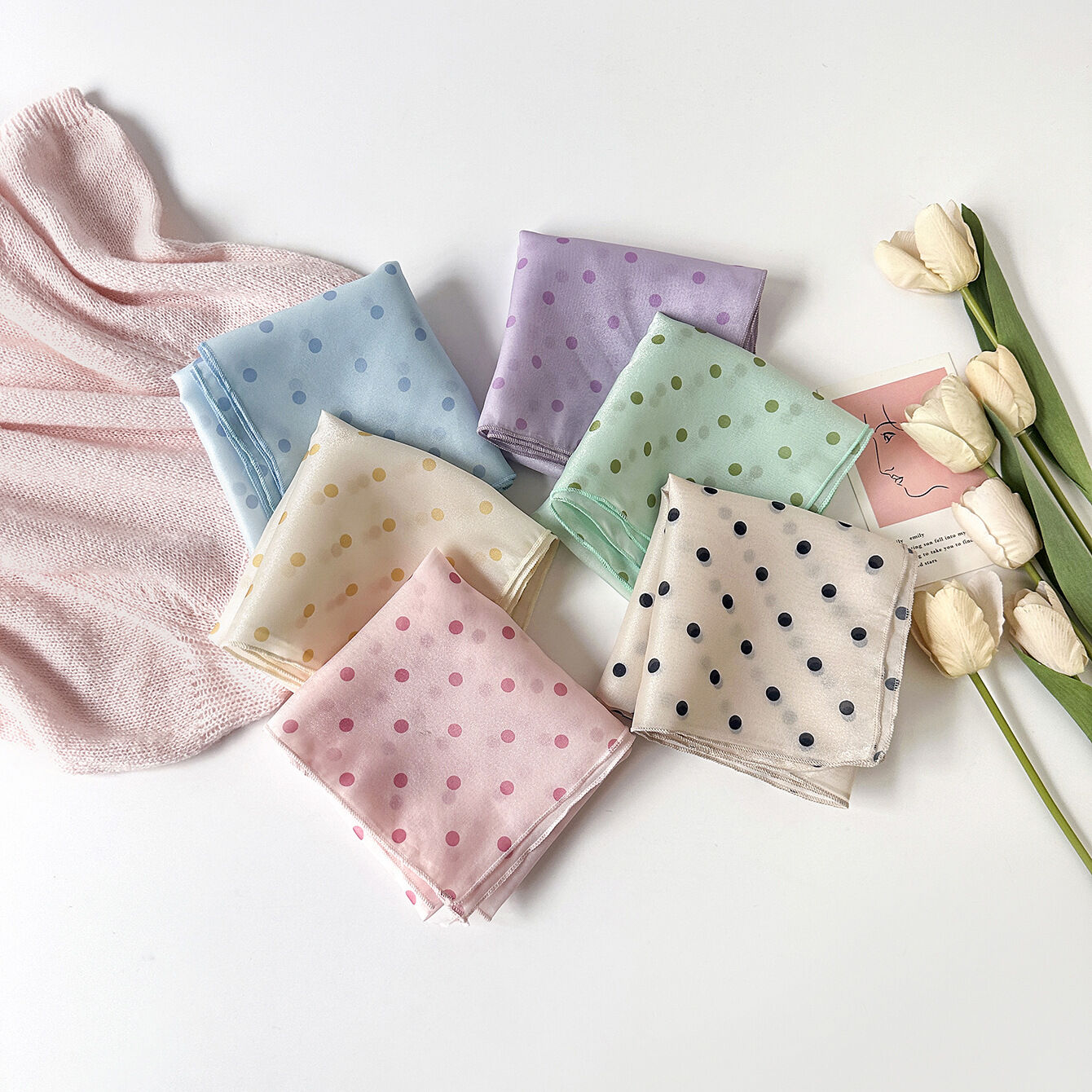 Polka Dots Pattern Women's Summer Scarves Picture3