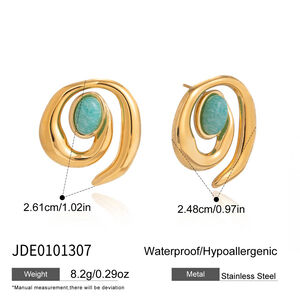 Romantische Serie: Niedliche Ohrstecker aus wasserdichtem Edelstahl mit Fadenmuster für Damen h5