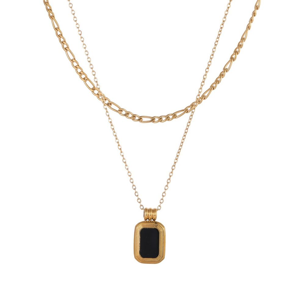 Simple Series Daily Chain Stainless Steel Waterproof Gold Color Women's Chain Necklaces h5Picture5
