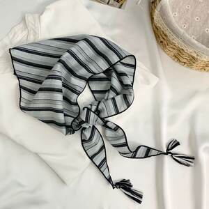 Simple Series Casual Stripe Cotton Women's Summer Scarves h5