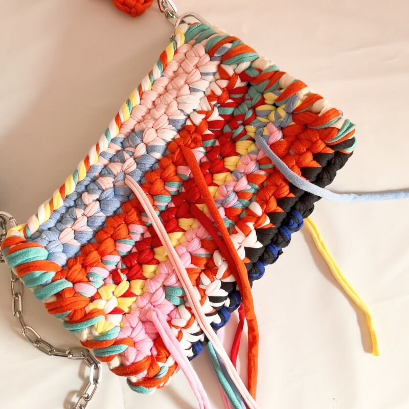 Streetwear Style Woven Tassel Mixed Color Women's Shoulder Bags Picture3