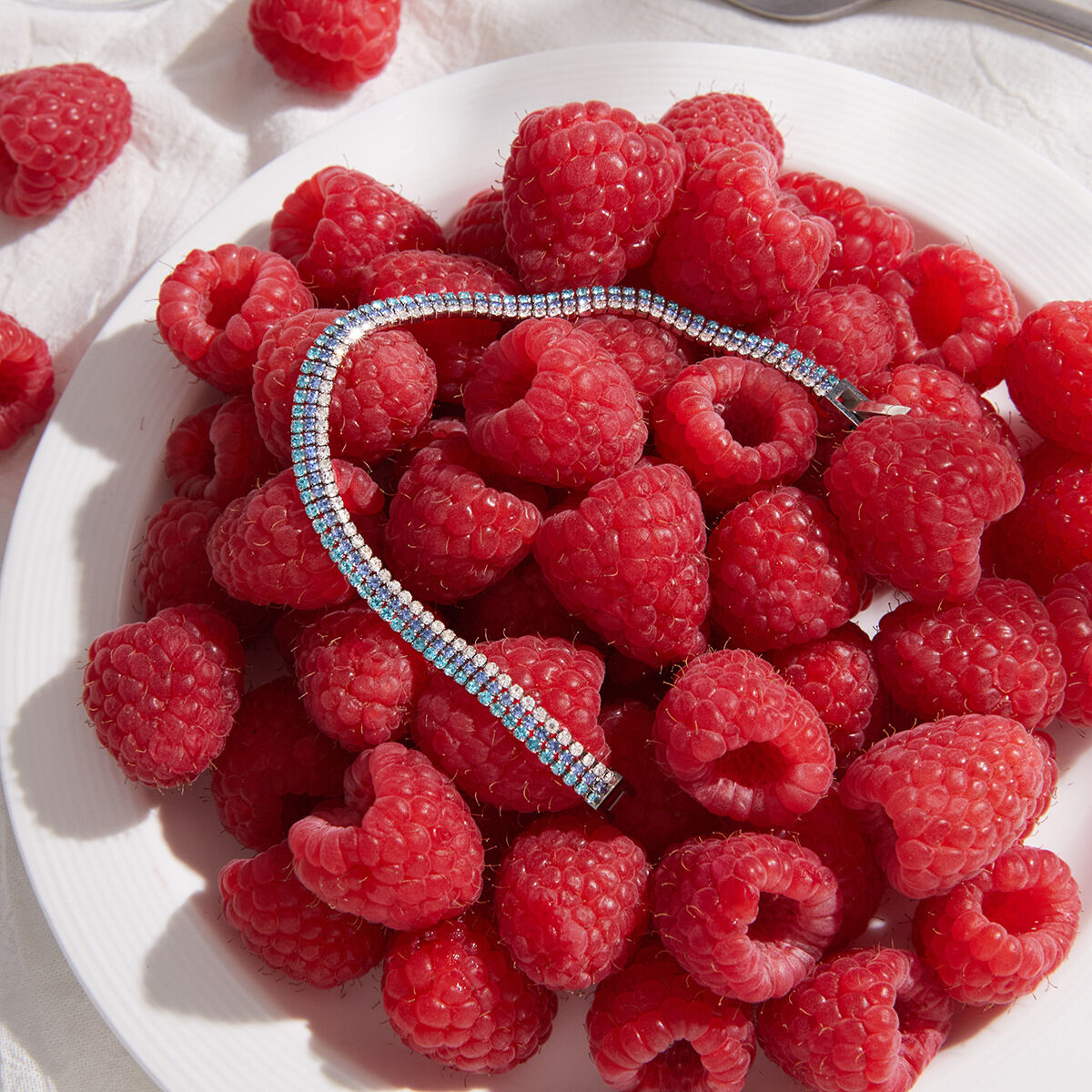 Bracciale da donna a catena semplice in acciaio inossidabile impermeabile con zirconi h5 Immagine5