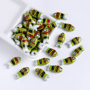 1 Piece Cute Fish Ceramics Jewelry Beads h5 Picture2