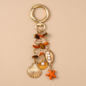 Romantic Series Cute Animal Cartoon Oceanic Style Beads Shell Starfish Geometric Shape Metal Women's Bag Charms h5 Picture3