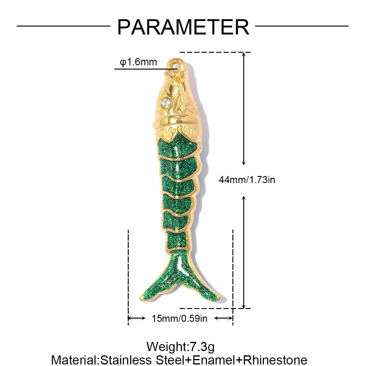 Luxurious  Diy Oceanic Style Shell Fish Coral Stainless Steel Waterproof   Gold Color  Women's Pendants h5 