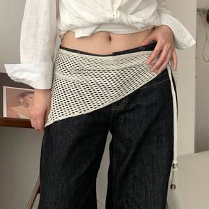 Simple Series Casual Solid Color Hollowed-Out Polyester Women's Summer Scarves h5 Picture3