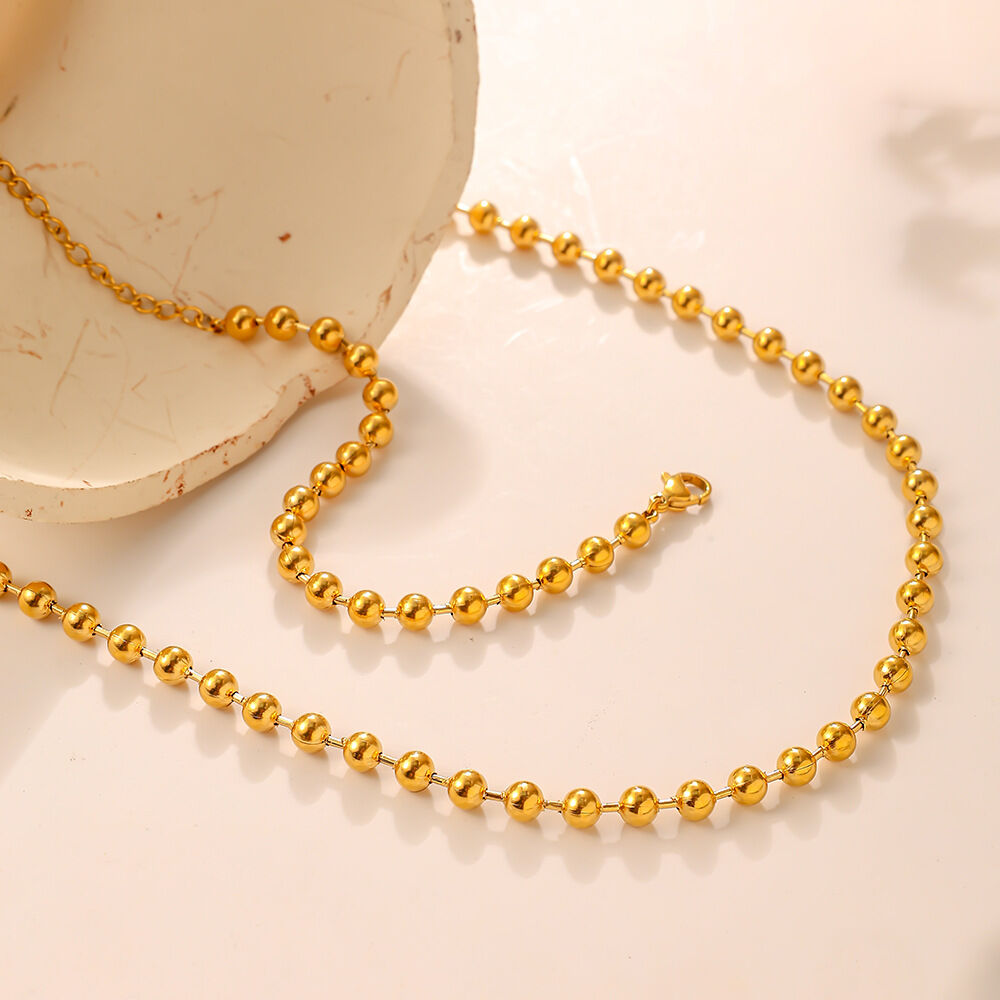 Set di gioielli da donna Simple Series Daily dalla forma irregolare, in acciaio inossidabile impermeabile color oro.