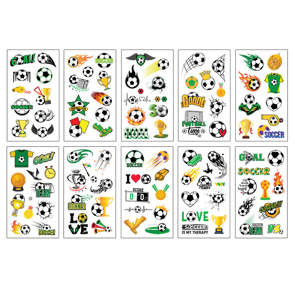 Simple Series Sports Cartoon Figure Football Tattoo Stickers