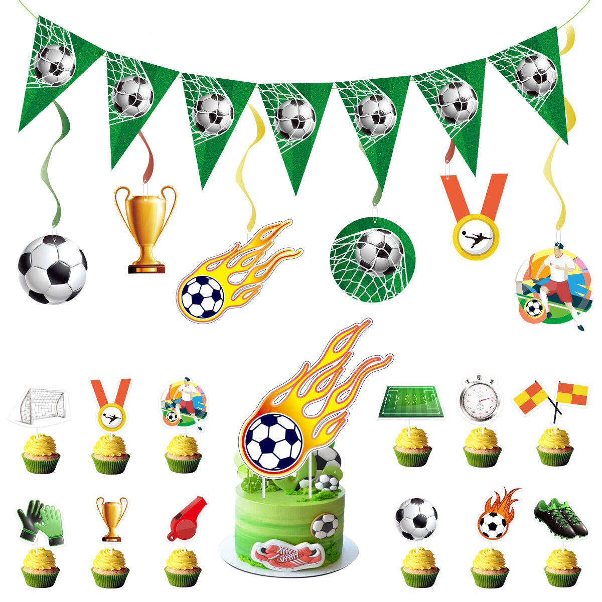 The World Cup Party Decorated Flags