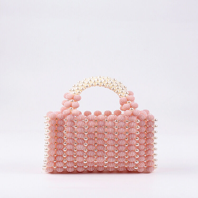 Evening Style Pvc / Transparent Pearl Embellishment Beads Hollowed-Out Mixed Color Acrylic Women's Square Bag h5Picture2