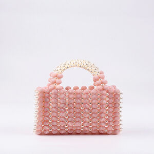 Evening Style Pvc / Transparent Pearl Embellishment Beads Hollowed-Out Mixed Color Acrylic Women's Square Bag h5 Picture2
