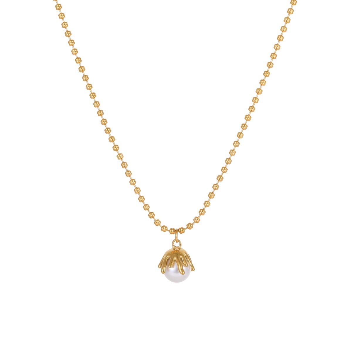 Simple Series Daily Chain Stainless Steel Waterproof   Gold Color  Women's Chain Necklaces h5 Picture5