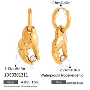 Ensembles de colliers pour femmes en acier inoxydable doré, imperméables et ornés de strass, style océanique h5