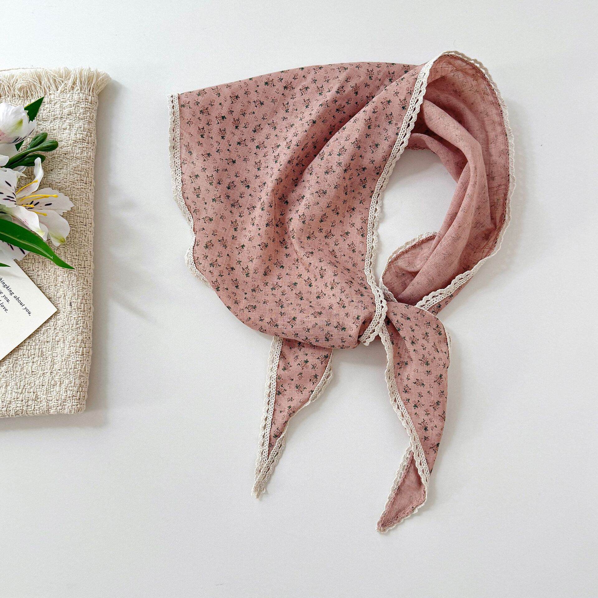 Romantic Series Sweet Flower Polyester Women's Summer Scarves 